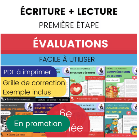 Évaluations 6e année lecture écriture 1re étape