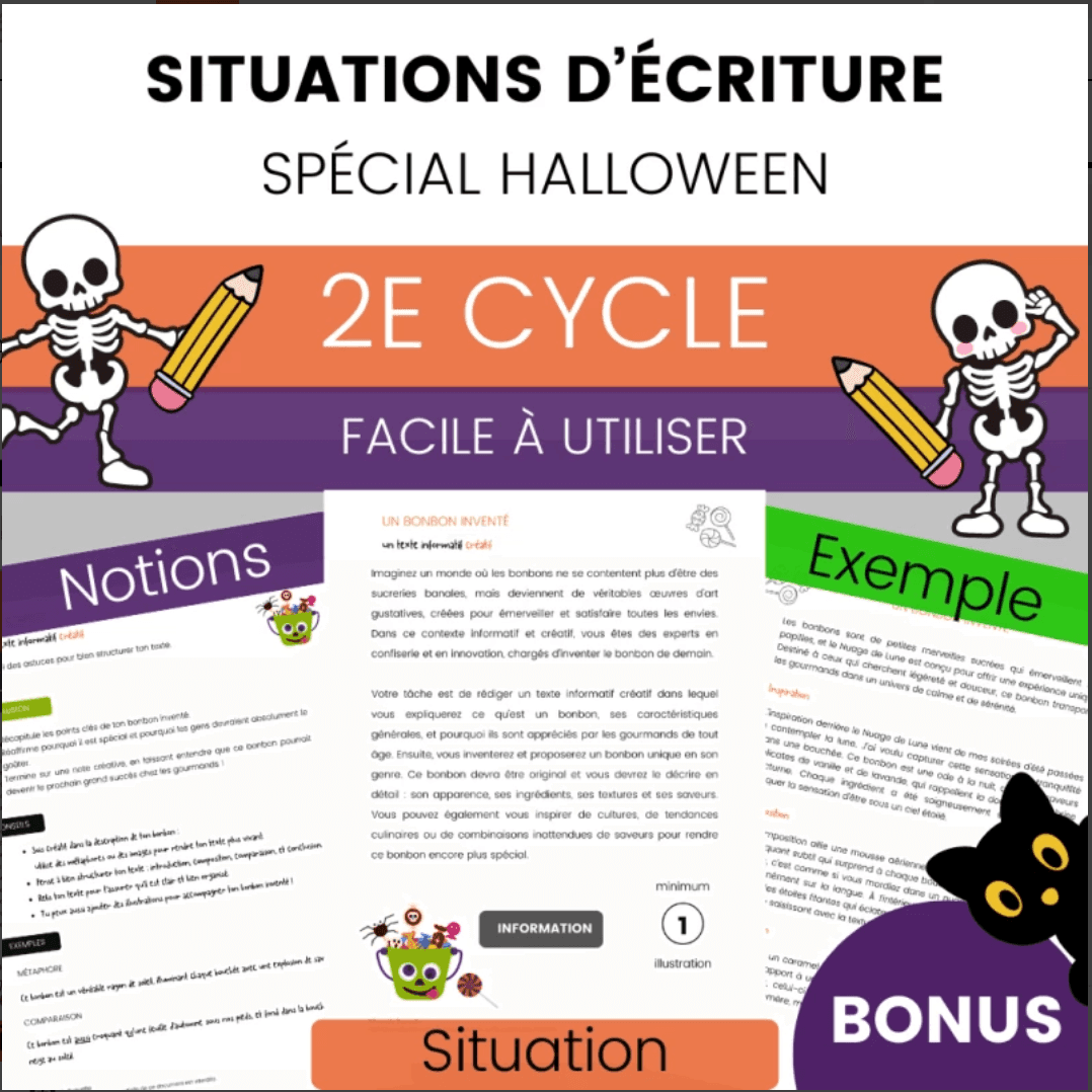 Ensemble Écriture Halloween – 2e cycle