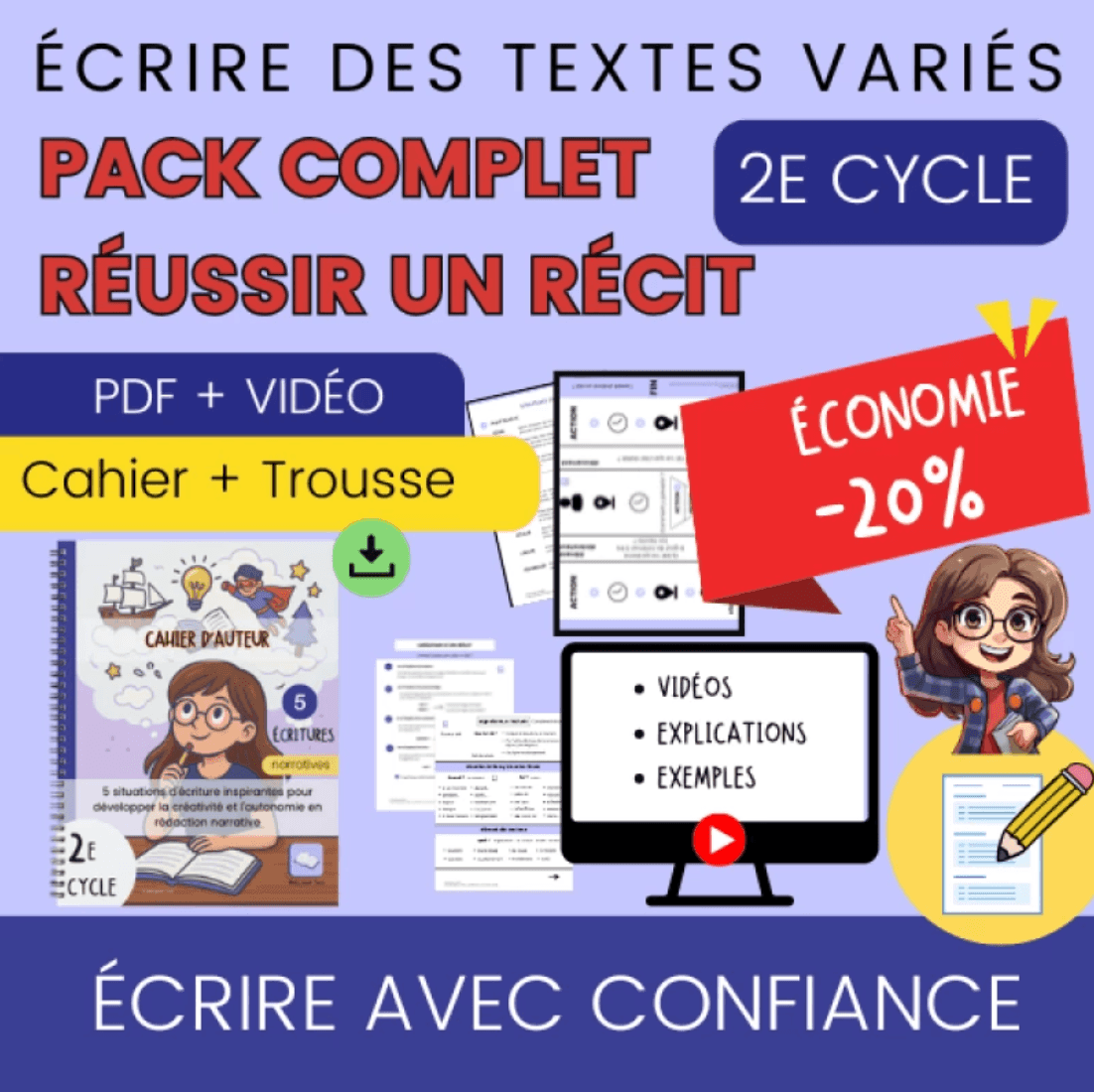 Pack Réussir un récit - 2e cycle